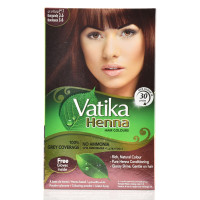 Краска на основе хны, Бургунди 3,6 , Hair Colour Powder, Vatika, 60 г (6 пакетиков по 10 г)