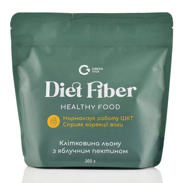 Клетчатка, похудение Diet Fiber Green visa 300g кишечник, пищеварение