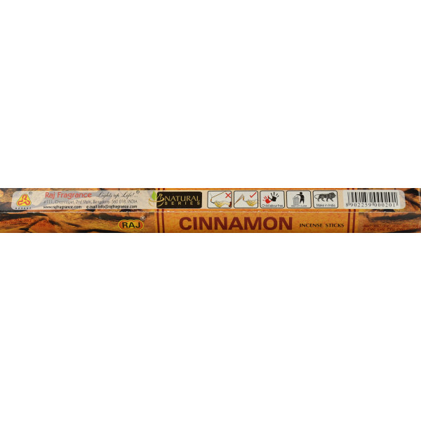 Аромапалочки индийские , Благовония, Корица, Cinnamon incense sticks, Raj в пачке 20шт