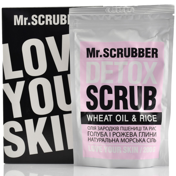 Рисовый скраб для тела, Detox Scrub Wheat & Rice Oil, Mr.Scrubber, 200 г