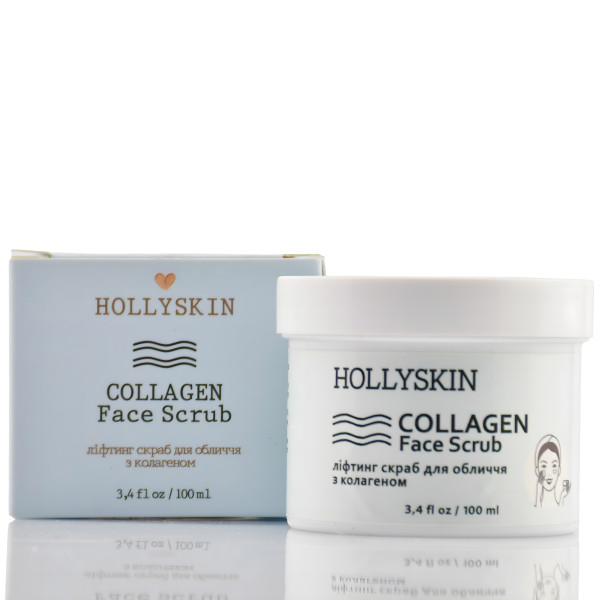 Скраб для лица с коллагеном, Collagen Face Scrub, Hollyskin, 100 мл