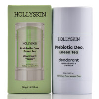 Парфумований дезодорант із гіалуроновою кислотою та пребіотиками, Prebiotic Deo Green Tea, Hollyskin, 50 г