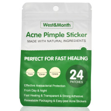 Патчи против акне, Пластырь против акне, Acne Pimple Sticker, 24 шт