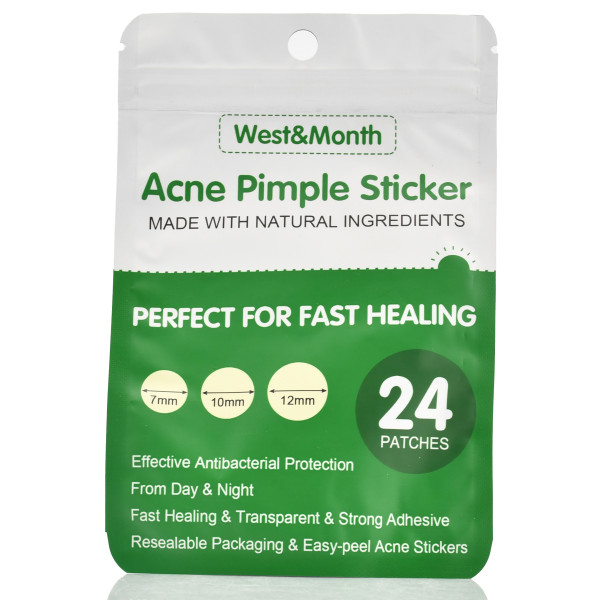 Патчи против акне, Пластырь против акне, Acne Pimple Sticker, 24 шт