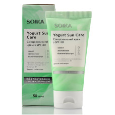 Солнцезащитный крем с пребиотическим комплексом SPF 30, Yogurt Sun Care, Soika, 50 ml