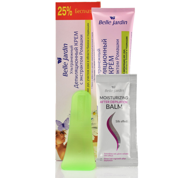 Крем для депиляции с экстрактом ромашки, Depilatory Cream, Belle Jardin, 125 ml
