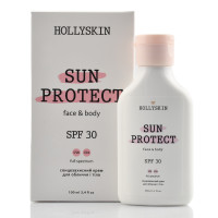 Сонцезахисний крем для обличчя та тіла SPF 30, Cream Sun Protect SPF 30, Hollyskin, 100 мл