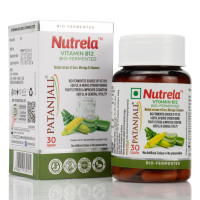 Витамин В12  вегетарианский, не содержит ГМО и глютена, vitamin B12 Bio-Fermented  Nutrela Patanjali  30 кап