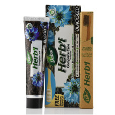 Зубная паста Черный тмин, травяная, с зубной щеткой  , Dabur Herb’l Black Seed , 150 г 