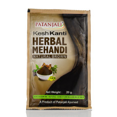 Краска для волос Гербал Механди 20г Натуральная Коричневая, Kesh Kanti Herbal Mehandi, Natural Brown 20g