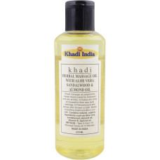 Массажное масло с алоэ вера, сандалом и миндалем / Herbal Massage Oil, Khadi /  210 мл