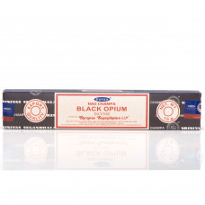 Аромапалочки Благовония индийские Черный опиум Black opium incense Satya 15g