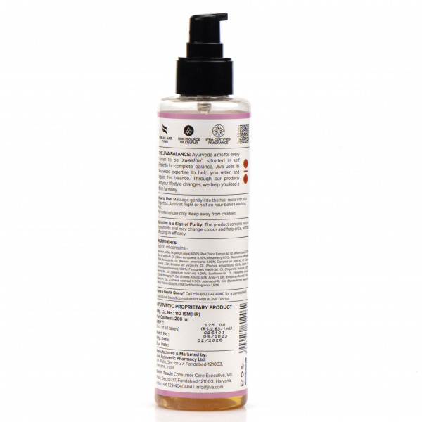 Масло для волос против выпадения Луковое масло с витамином Е,  Onion Hair Oil Jiva 200 ml