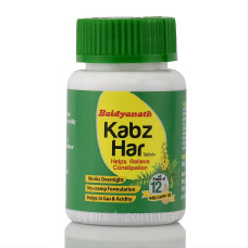 Мягкое слабительное в таблетках Кабджахар Kabzhar Baidyanath 30tab